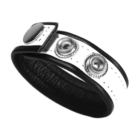 Cockring Rainbow cuir ajustable Blanc 41670