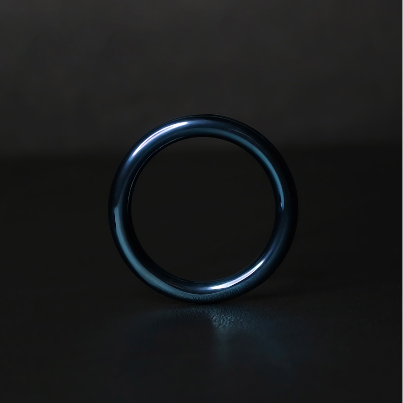 Steel Anodized Blue Round Glansring 5mm 41691