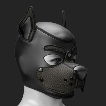 Mr S Leather K9 Hood Schwarz | Puppy-Haube aus Neopren
