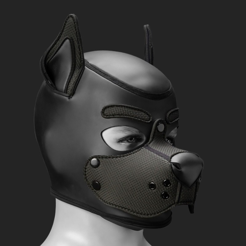 Mr S Leather K9 Hood Negro | Capucha Puppy de neopreno