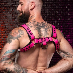 Dark Room Bulldog Harness Pink 42226