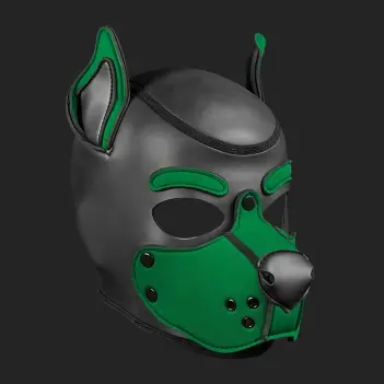 Cagoule puppy K9 Hood Hunter Mr S Leather, nez réaliste | Dark-Ink