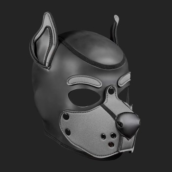 Mr S Leather K9 Hood Grau | Puppy-Haube aus Neopren