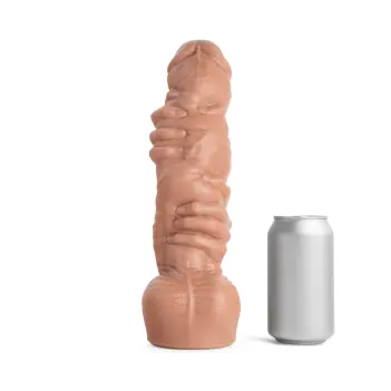 Hankey's Toys Dana's Grip Fisting Dildo, dual hands + shaft | Dark-Ink