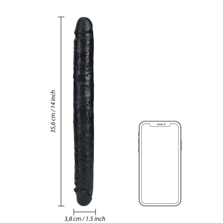 Slim Double Ended Dong Black 35,6cm - 14" 43593