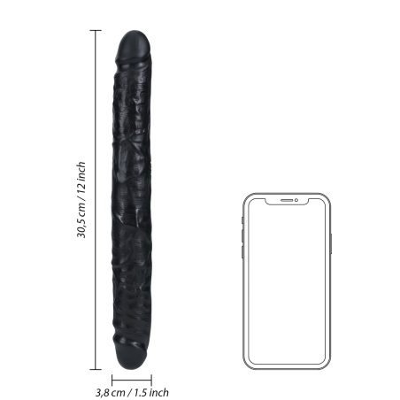 Slim Double Ended Dong Black 30,5cm - 12" 43606
