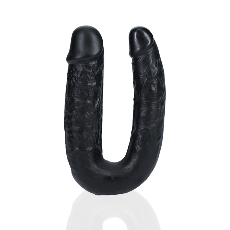 U Shaped Double Dildo Black 12.7 cm 43618