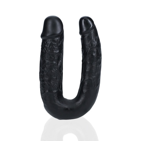 U Shaped Double Dildo Black 12.7 cm 43618