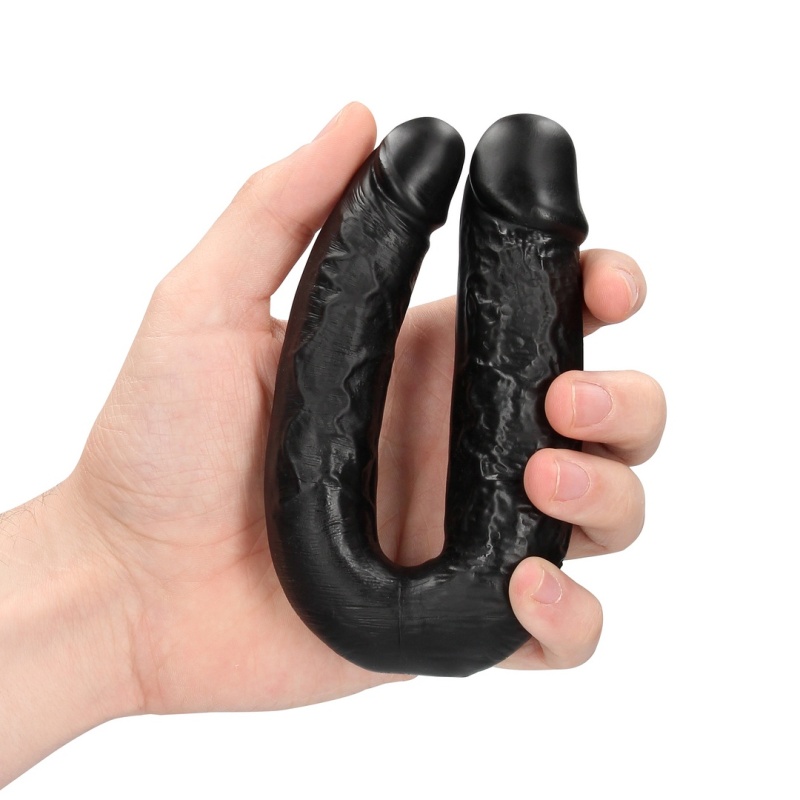 U Shaped Double Dildo Black 12.7 cm 43622