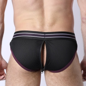 TAKE DOWN ZIPPER BRIEF W/ REMOVABLE POUCH 43890