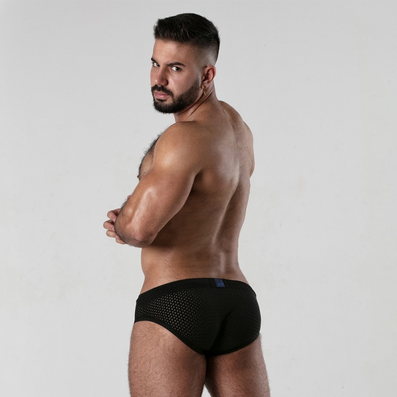 Dark Room Swim Brief Blue stripes 44652