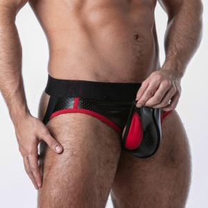Punch Hole Jock Brief Rojo 44687