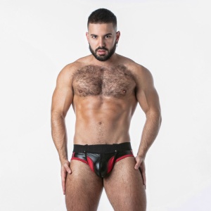 Punch Hole Jock Brief Red 44688