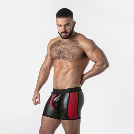 Punch Hole Boxer Brief Red 44736