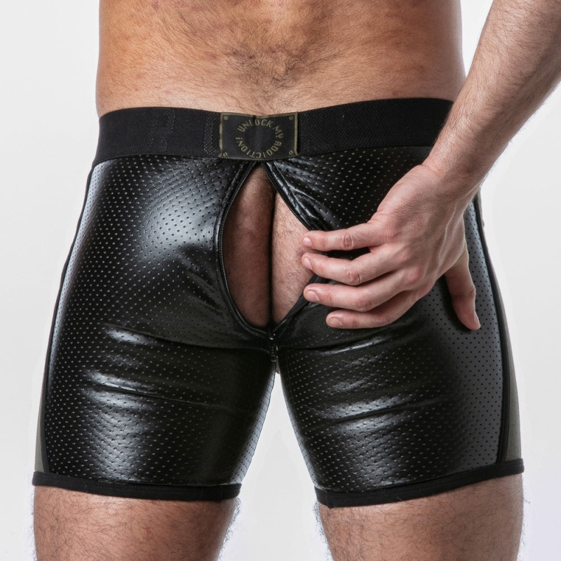 Punch Hole Boxer Brief Schwarz 44754