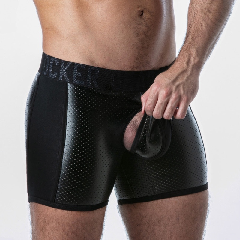 Punch Hole Boxer Brief Schwarz 44755