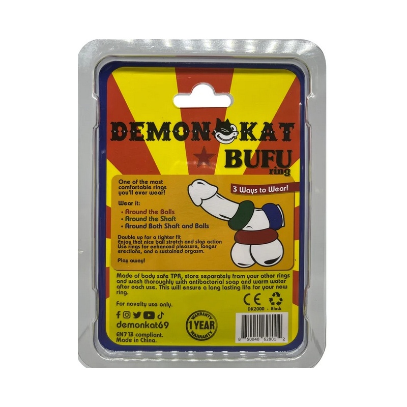 Bufu Cock & Ball Ring Negro 44971