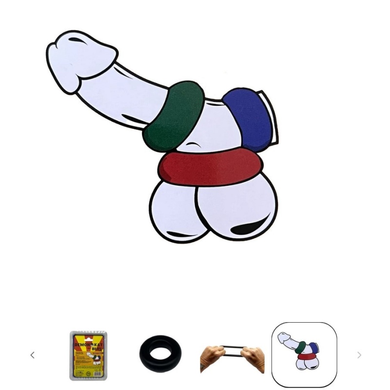 Bufu Cock & Ball Ring Negro 44973