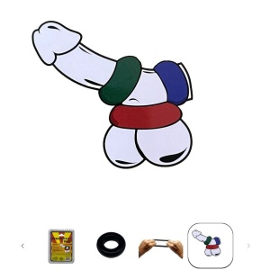 Bufu Cock & Ball Ring Black 44973