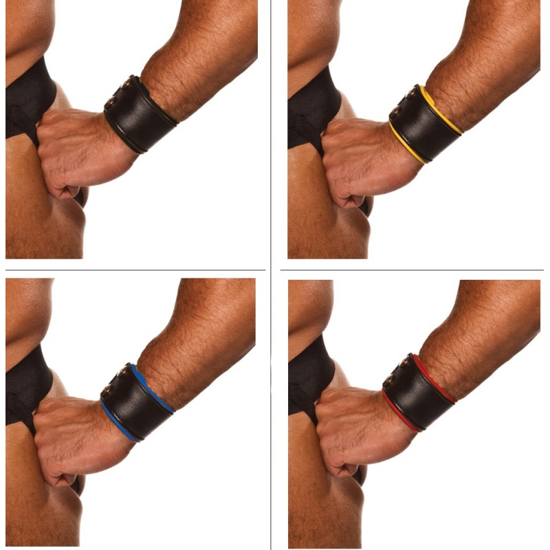 Bracelet de Force en Cuir Noir 44985