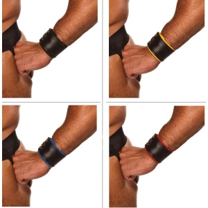 Premium Leder-Armband Schwarz 44985