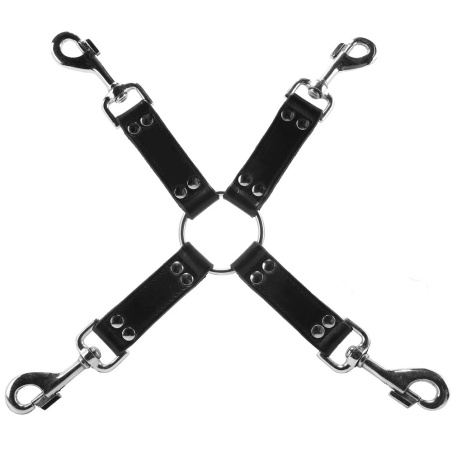 4 ways Leather Hog Tie - Black 45126