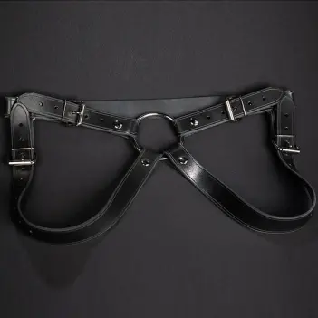 Arnés para dildo Corey Jay Mr S Leather, anillo snap | Dark-Ink