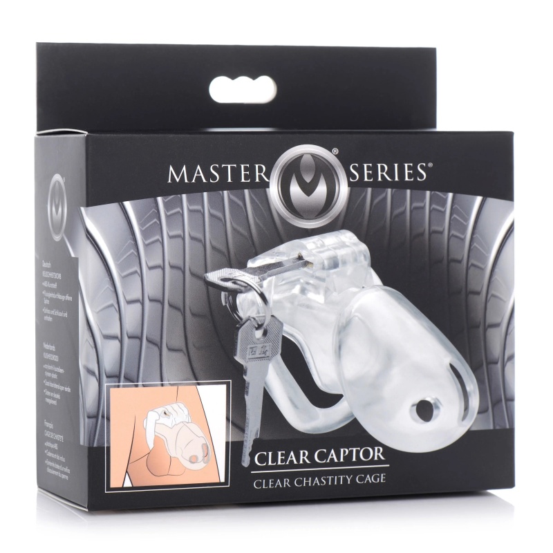 Clear Captor Chastity Cage transparente sans cadenas 45282