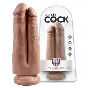 Two Cocks One Hole 7" 17cm Tan