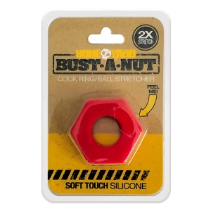 Cockring Ballstretcher Bust a Nut rojo 45744