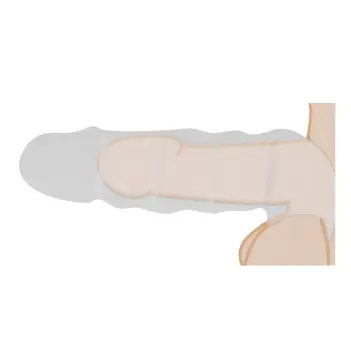 Penis Sleeve RealRock 21 cm Halterungsringe inklusive | Dark-Ink