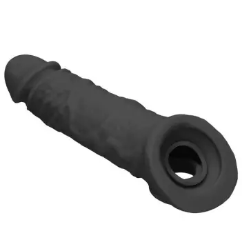 Funda peneana RealRock 21 cm anillos de sujeción incluidos | Dark-Ink