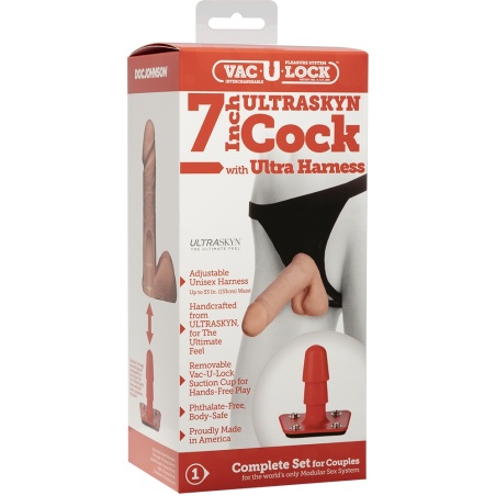 Realistic Cock + Ultra Harness 7" / 18 cm 45925