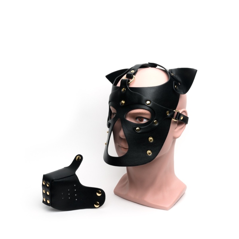 665 Bondage Pup Hood Black/Black 45998