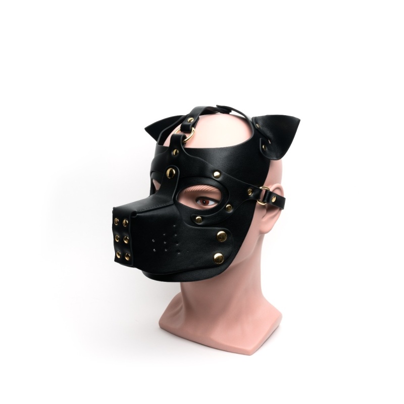 665 Bondage Pup Hood Black/Black 46002