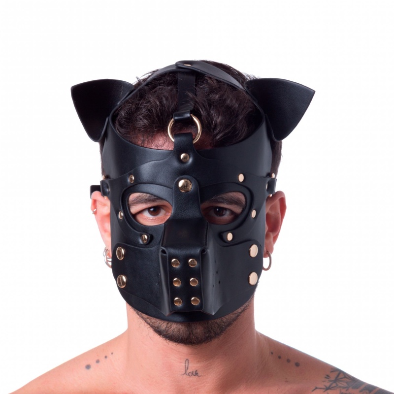 665 Bondage Pup Hood Black/Black 46016