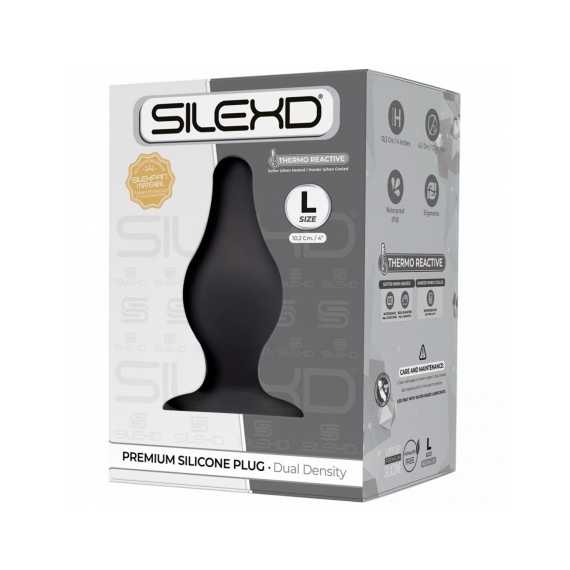DUAL DENSITY SILICONE PLUG BLACK L