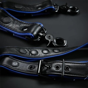 Bein-Harness Hunter Leder Schwarz/Blau 46465