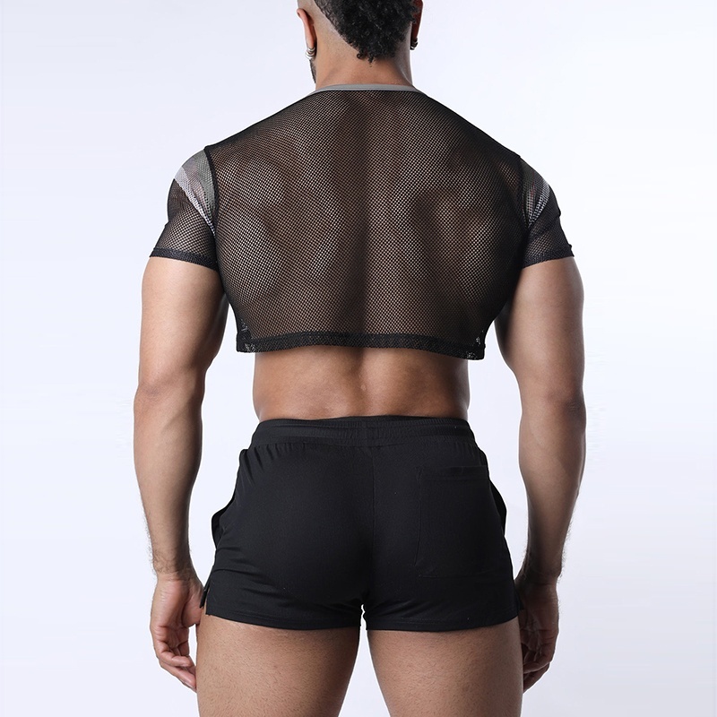 Chain Reaction Mesh Crop Top 47169