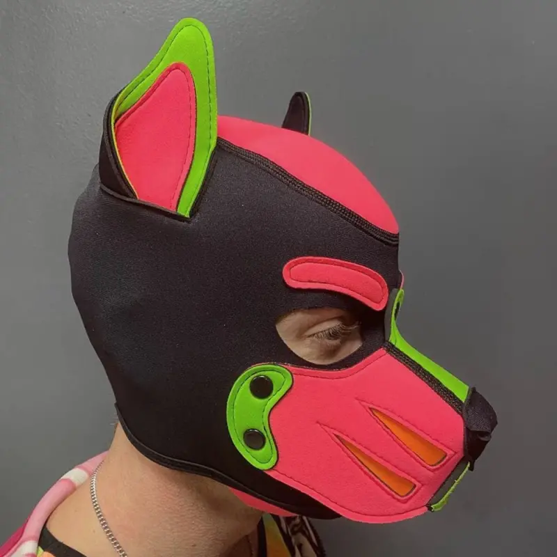 Mr S Leather K9 Puppy Hood Leder, individuell gefertigt | Dark-Ink