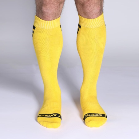 Iron Grip Knee High Socks Rouge Blanc Jaune 47223