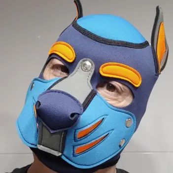 Mr S Leather K9 Puppy Hood Leder, individuell gefertigt | Dark-Ink