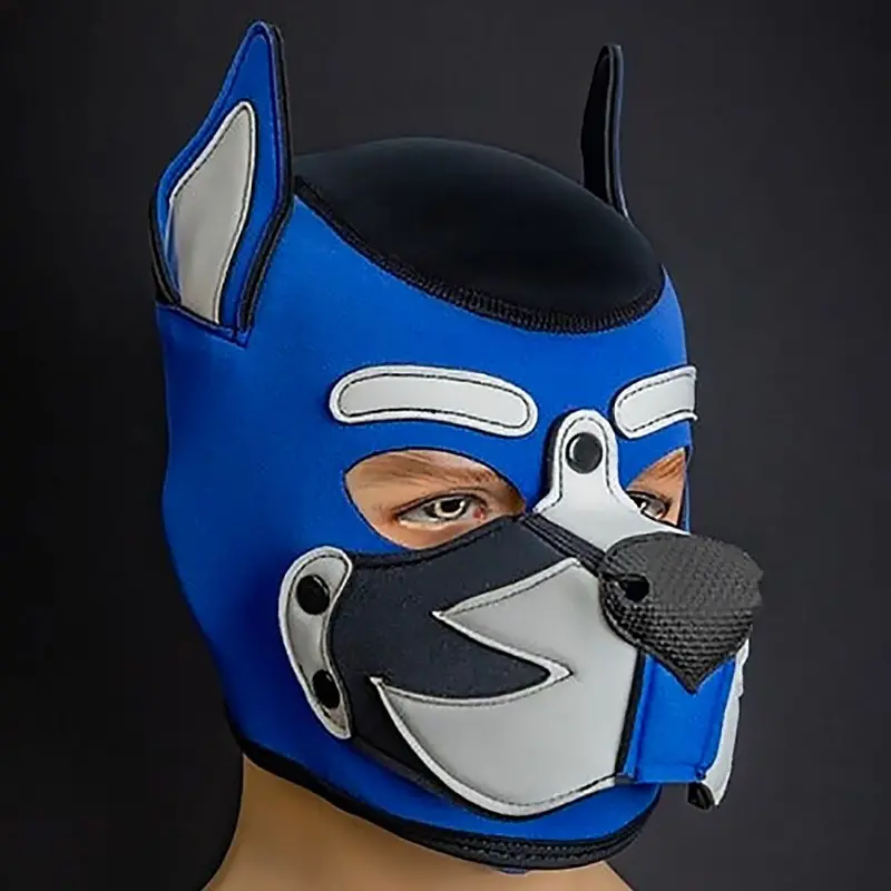 Mr S Leather K9 Puppy Hood Leder, individuell gefertigt | Dark-Ink