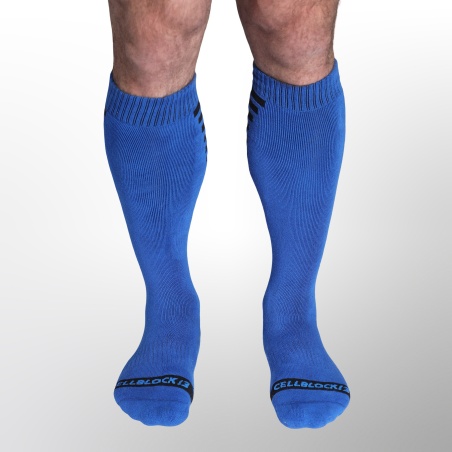 Iron Grip Knee High Socks Bleu Pink White 47578