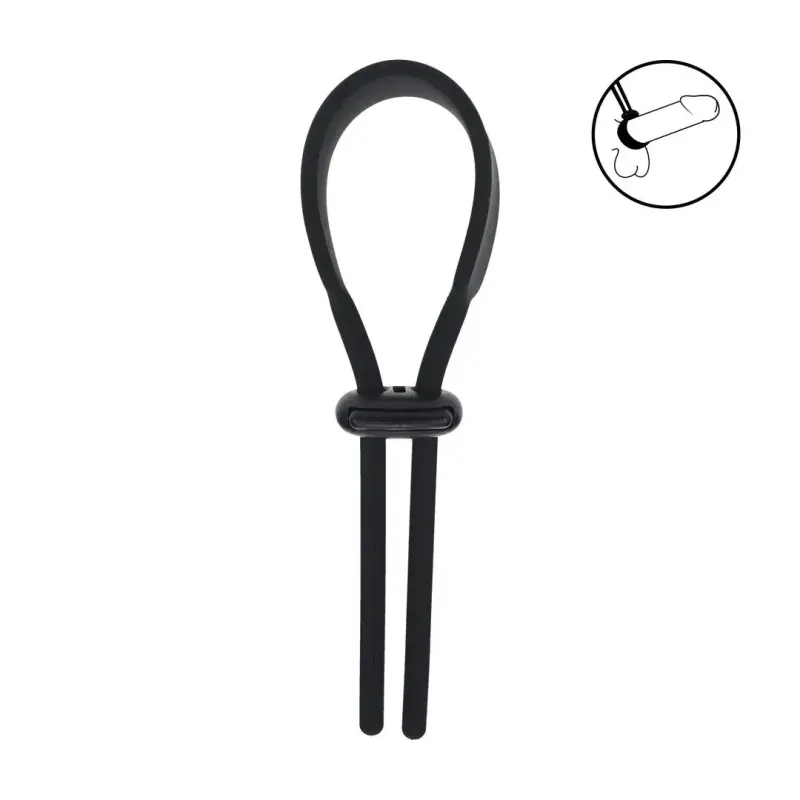 Cockring lasso silicona ajustable LEVELZ 5mm negro | Dark-Ink
