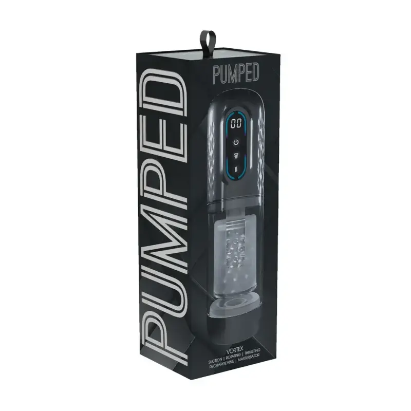 PUMPED Vortex Automatic Masturbator Pump, 3 functions | Dark-Ink