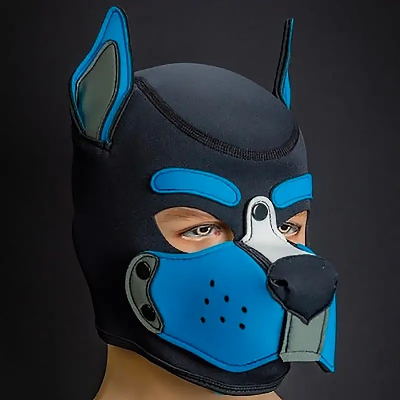 Mr S Leather K9 Puppy Hood Leder, individuell gefertigt | Dark-Ink