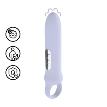 Vibromasseur bullet Loop Grip Loveline, 10 fonctions | Dark-Ink