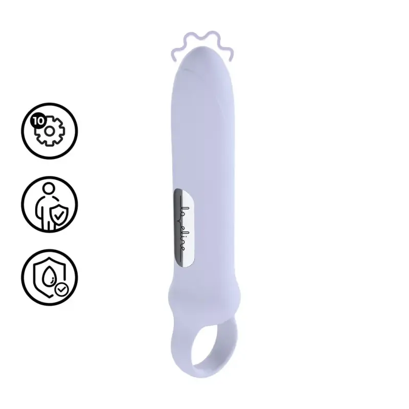 Loveline Loop Grip Bullet-Vibrator Lavender, 10 Funktionen | Dark-Ink