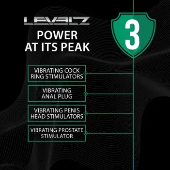 Masajeador próstata LEVELZ tapping calor vibración flexible | Dark-Ink